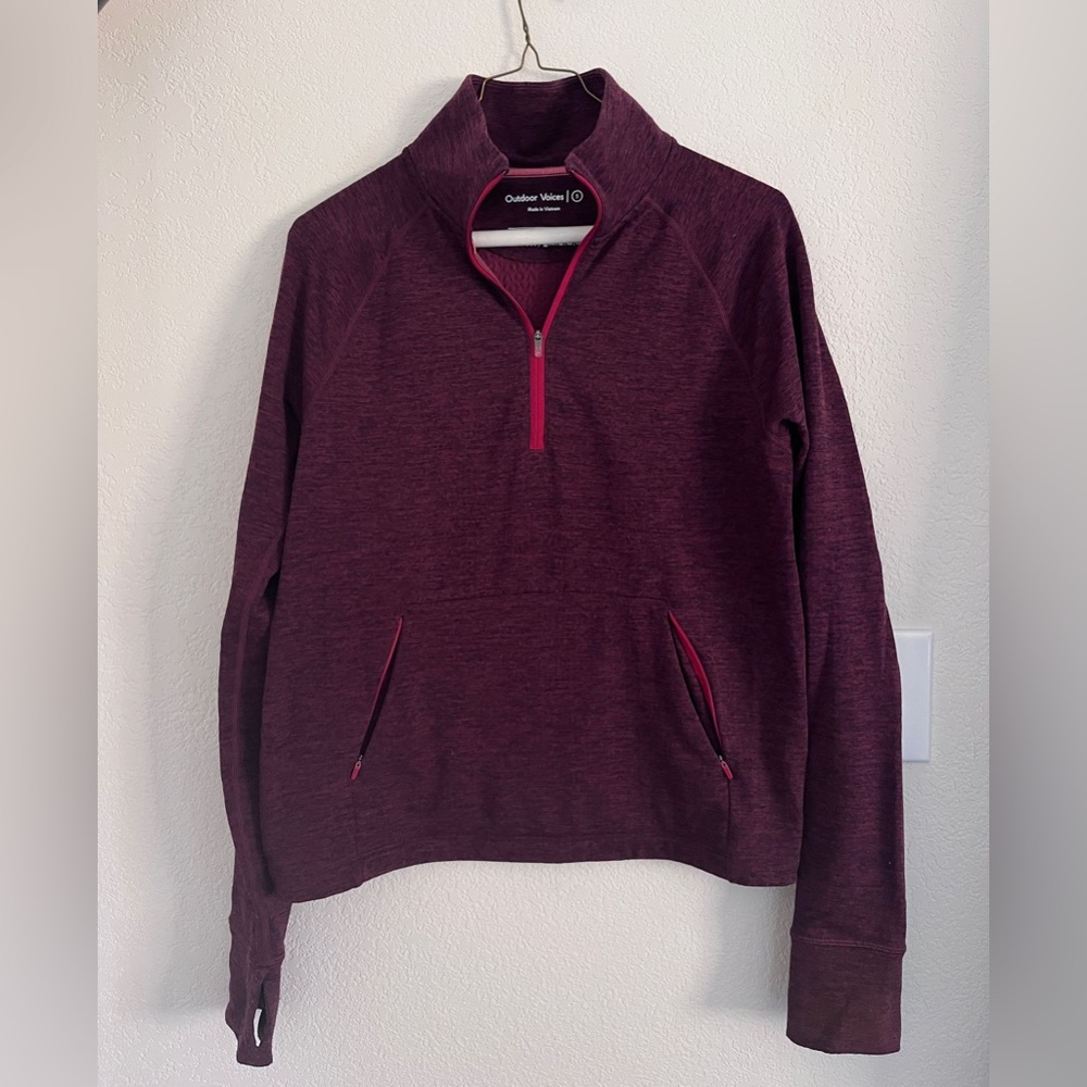 The OVFleece Half-Zip/Outdoor Voices Zip Front Fleece Sweater Pull Over